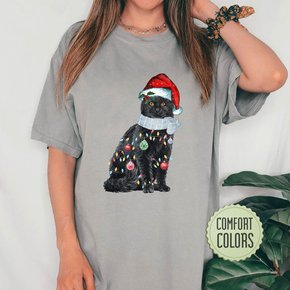 Comfort Colors® Cat Christmas Tshirt,Meowy Christmas Shirt,Happy Cat Year Shirt,Funny Christmas Cat ,Cat Christmas Tshirt,Comfort Colors Tee - 6.jpg