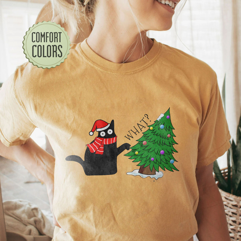 Comfort ColorsĀ® Funny Black Cat Christmas Tshirt, Meowy Christmas Shirt,Funny Christmas Cat Shirt,Cat Christmas T-shirt,Cat Lover Christmas - 7.jpg