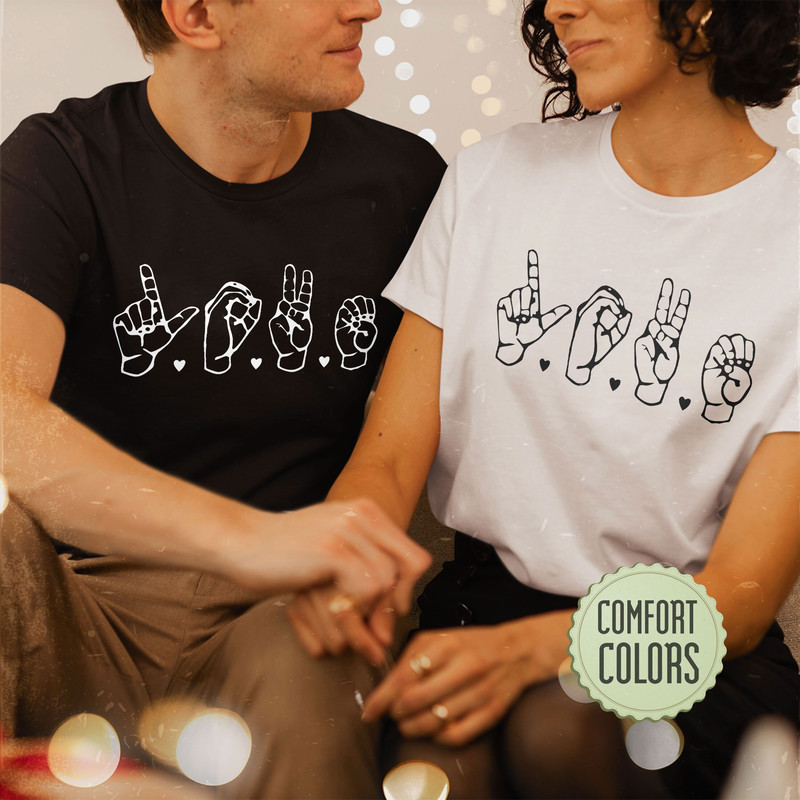 Comfort Colors® Love Sign Language Shirt, Valentines Day Gift, ASL Love Sign Shirt, Heart Shirt, Love Valentines Shirt, Deaf Shirt - 1.jpg