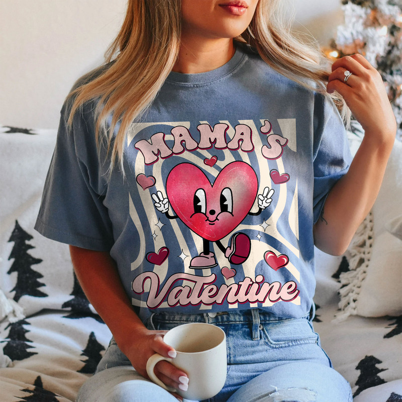 Comfort Colors® Mama’s Valentine Shirt, Happy Valentines Shirt, Valentine Tshirt, Kids Valentine Shirt, Retro Valentine Shirt - 6.jpg