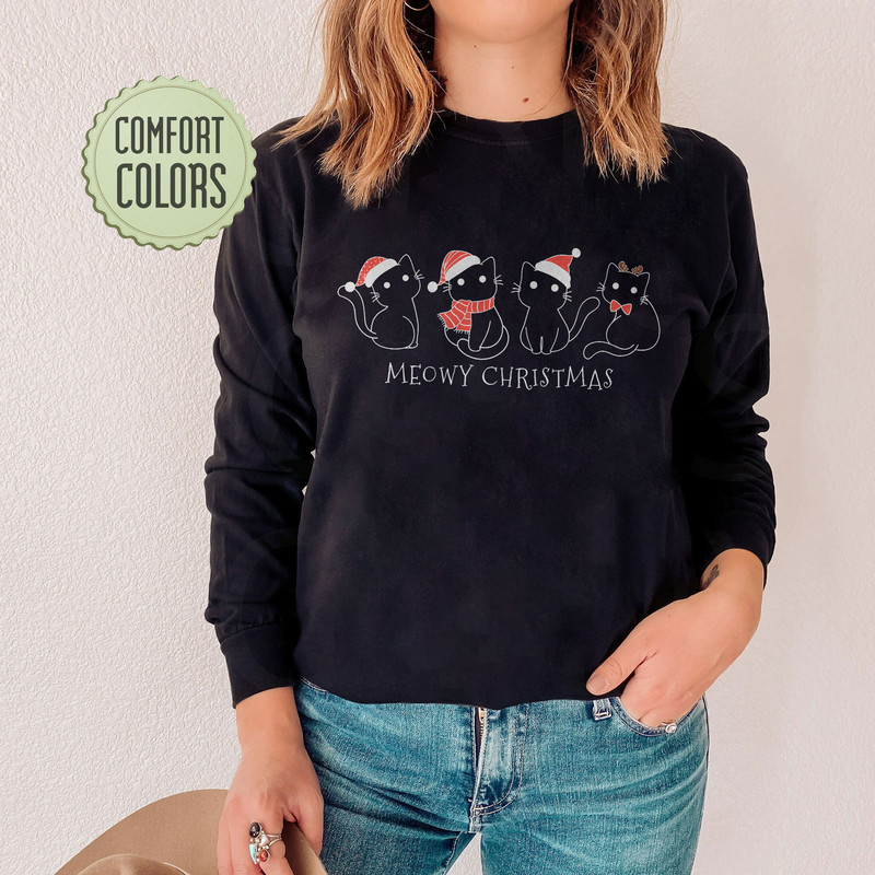 Comfort ColorsĀ® Meowy Catmas Tshirt, Meowy Christmas Shirt,Funny Christmas Cat Shirt,Cat Christmas T-shirt,Cat Lover Christmas Shirt - 4.jpg