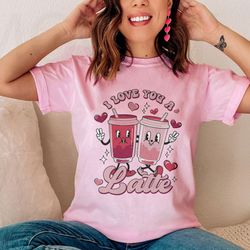 comfort colorsretro valentines day shirt,valentines day shirts for woman,latte valent