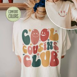 cool cousins club comfort colors shirt, big cousin shirt, matching cousin shirts, fam