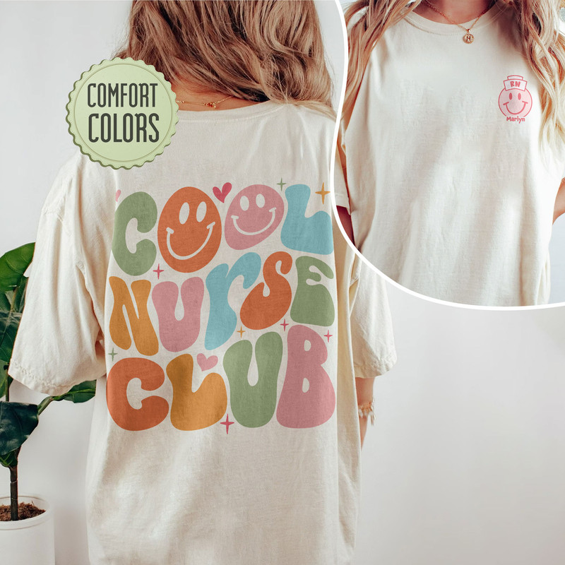 Cool Nurse Club Comfort Colors Shirt, Nurses Comfort Colors , Groovy Nurse Shirt, Registered Nurse Tee, Nurse Gift, Nursing Tshirt - 1.jpg