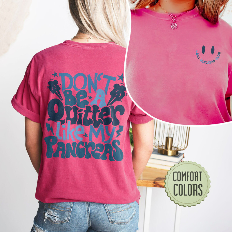 Diabetes Awareness Comfort Colors Shirt, Lazy Pancreas Club Shirt, Diabetics Shirt, Type 1 Diabetes Awareness, Gift For Diabetes - 5.jpg