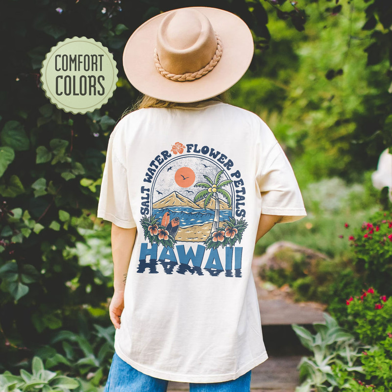 Hawaii Beach Comfort Colors Shirt, Ocean Beach Shirt, Coconut Girl Aesthetic Shirt, Summer Vibes Clothes, Siesta Beachy Shirt, Beach Shirt - 1.jpg