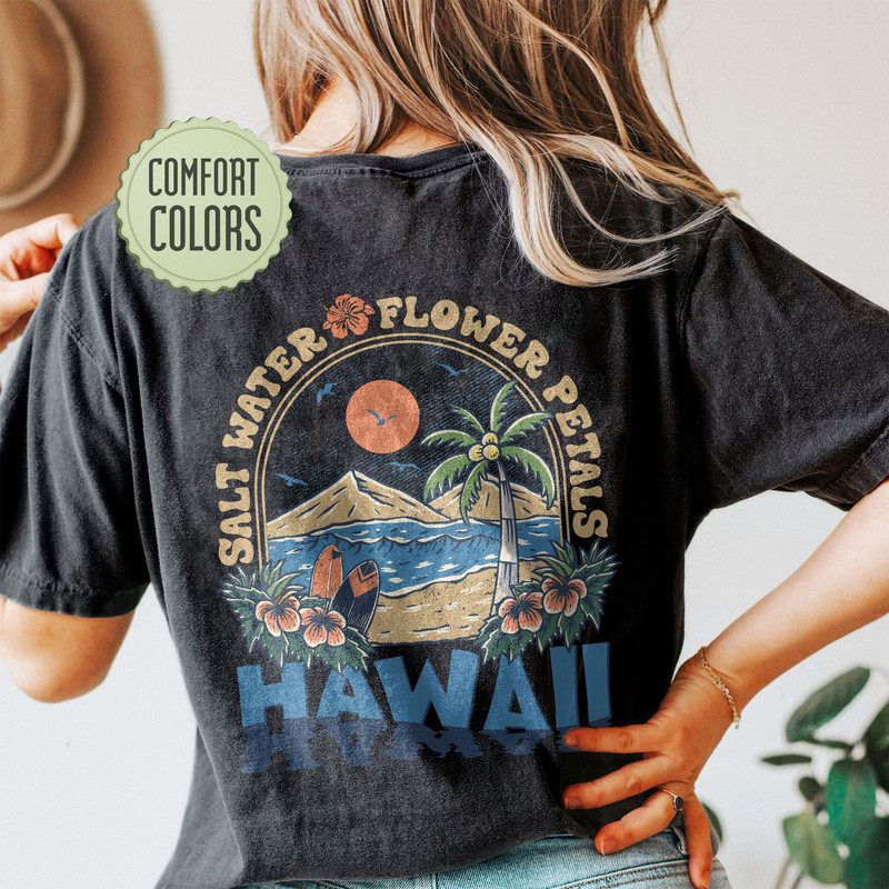 Hawaii Beach Comfort Colors Shirt, Ocean Beach Shirt, Coconut Girl Aesthetic Shirt, Summer Vibes Clothes, Siesta Beachy Shirt, Beach Shirt - 3.jpg