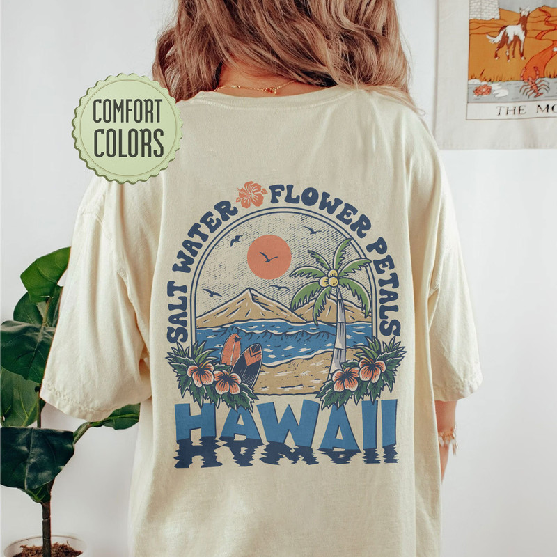 Hawaii Beach Comfort Colors Shirt, Ocean Beach Shirt, Coconut Girl Aesthetic Shirt, Summer Vibes Clothes, Siesta Beachy Shirt, Beach Shirt - 7.jpg