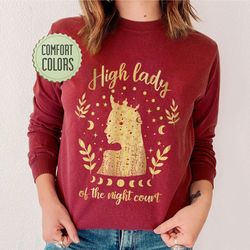 high lady of the court comfort colors shirt, vsco girl positive shirt, womens rights