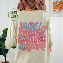 i cant im busy growing a human comfort colors shirt, funny pregnancy shirts, mom shir