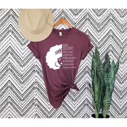 god says you are black queen african american women t-shirt, black woman shirt, queen african american women shirt, stro