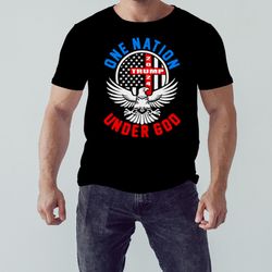 trump 2024 one nation under god shirt, unisex clothing, shirt for men women, graphic design, unisex shirt