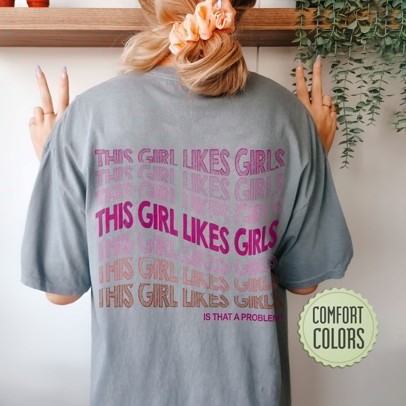 Lesbian Comfort Colors Shirt, This Girl Likes Girls Tshirt, Lesbian Clothes, LGBT Support Shirt, LGBTQ Shirt, Pride Shirts, Gender Equality - 7.jpg