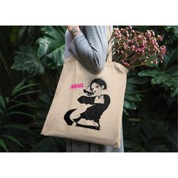 nana tote bag, yazawa tote bag, anime tote bag, osaki, aesthetic tote bag, canvas tote bag, artsy tote bag, grunge tote
