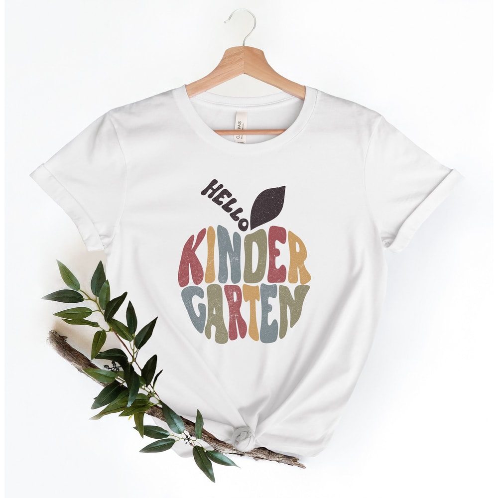 Hello Kindergarten Apple Shirt, Kindergarten Teacher Shirt, Hello Kindergarten shirt Kindergarten Crew Shirt, Kindergarten Teacher Tee - 2.jpg