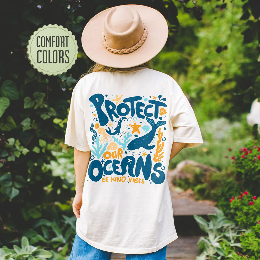 Protect Our Oceans Comfort Colors Shirt, Respect The Locals Shirt, Save The Ocean Shirt, Beach Tshirt, Coconut Girl Shirt, Surf Tshirt - 1.jpg