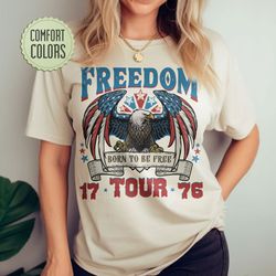 retro 4th of july comfort colors shirt, american bald eagle shirt, fourth of july shi