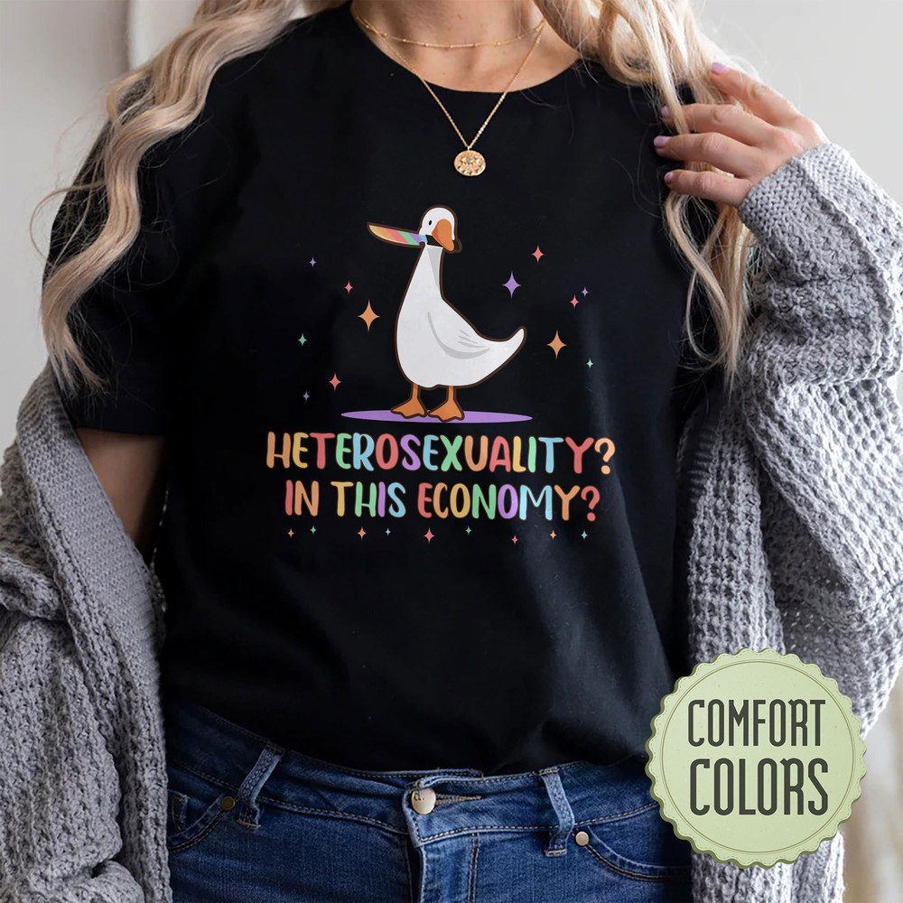 Sarcastic Heterosexual Comfort Colors Shirt, Funny Lgbt Shirts, Funny Gay Shirt, Pride Month Tshirt, Gay Pride Shirt, LGBT Ally, Gay Goose - 3.jpg