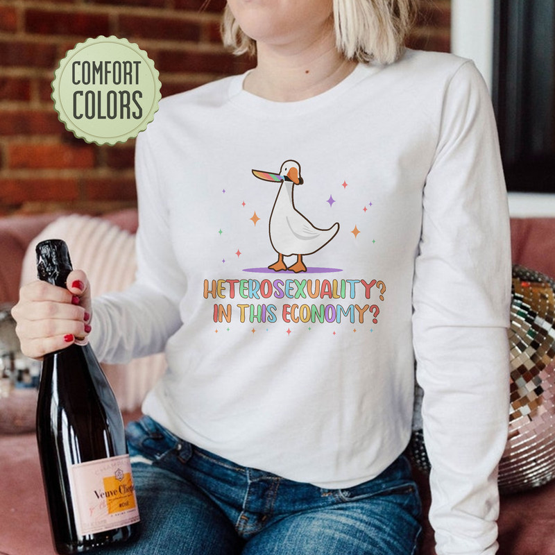 Sarcastic Heterosexual Comfort Colors Shirt, Funny Lgbt Shirts, Funny Gay Shirt, Pride Month Tshirt, Gay Pride Shirt, LGBT Ally, Gay Goose - 4.jpg