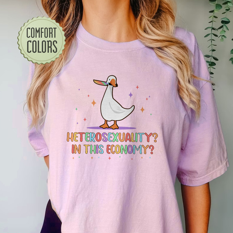 Sarcastic Heterosexual Comfort Colors Shirt, Funny Lgbt Shirts, Funny Gay Shirt, Pride Month Tshirt, Gay Pride Shirt, LGBT Ally, Gay Goose - 5.jpg