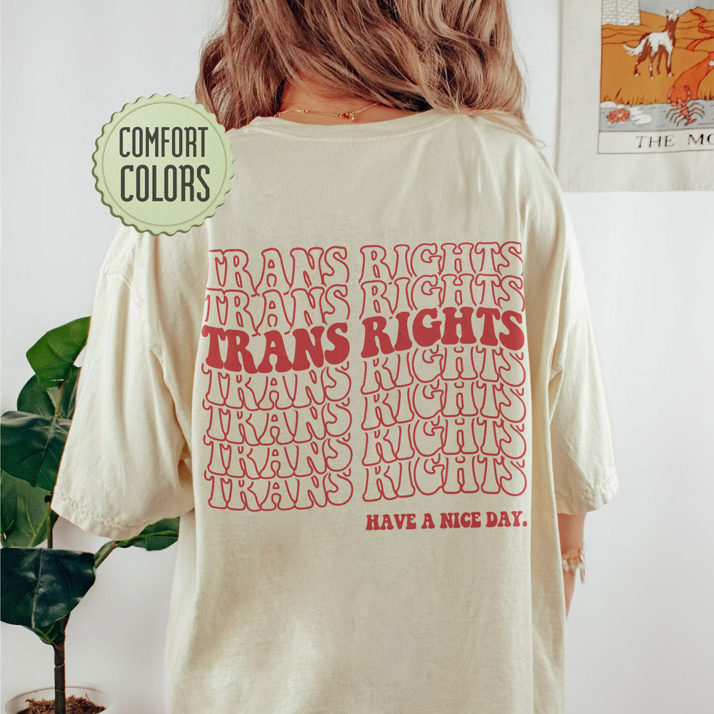 Trans Right Comfort Colors Shirt, Pride Tee, Equality Shirt, Kindness Shirts, LGBTQ Support Hoody, Gay Pride Hoodie, Pride Month Gift - 1.jpg