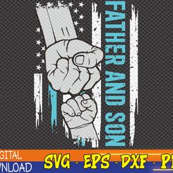 father and son american flag matching fathers day father son svg, eps, png, dxf, digital download