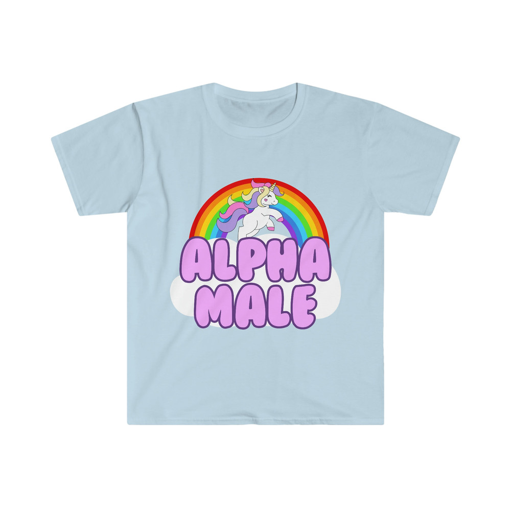 Funny Ironic TShirt, ALPHA MALE Unicorn Meme Tee, Gift Shirt for Weenies - 1.jpg
