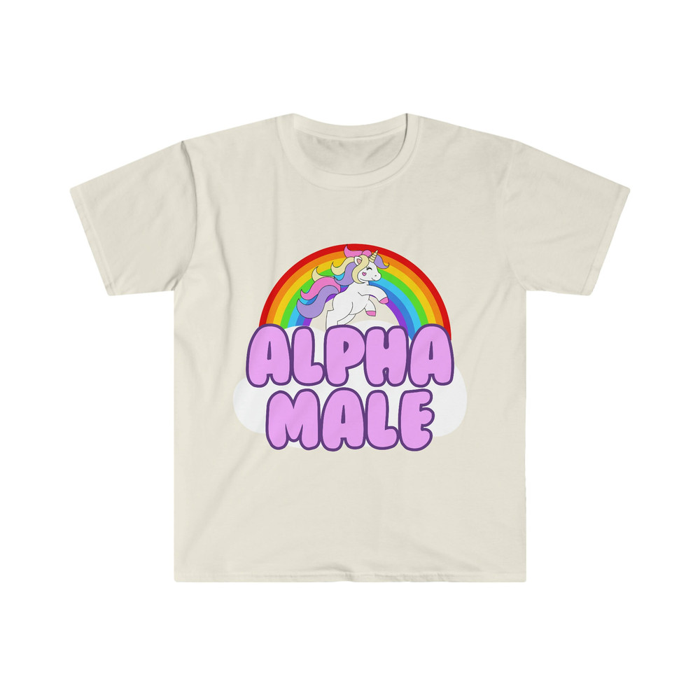 Funny Ironic TShirt, ALPHA MALE Unicorn Meme Tee, Gift Shirt for Weenies - 2.jpg