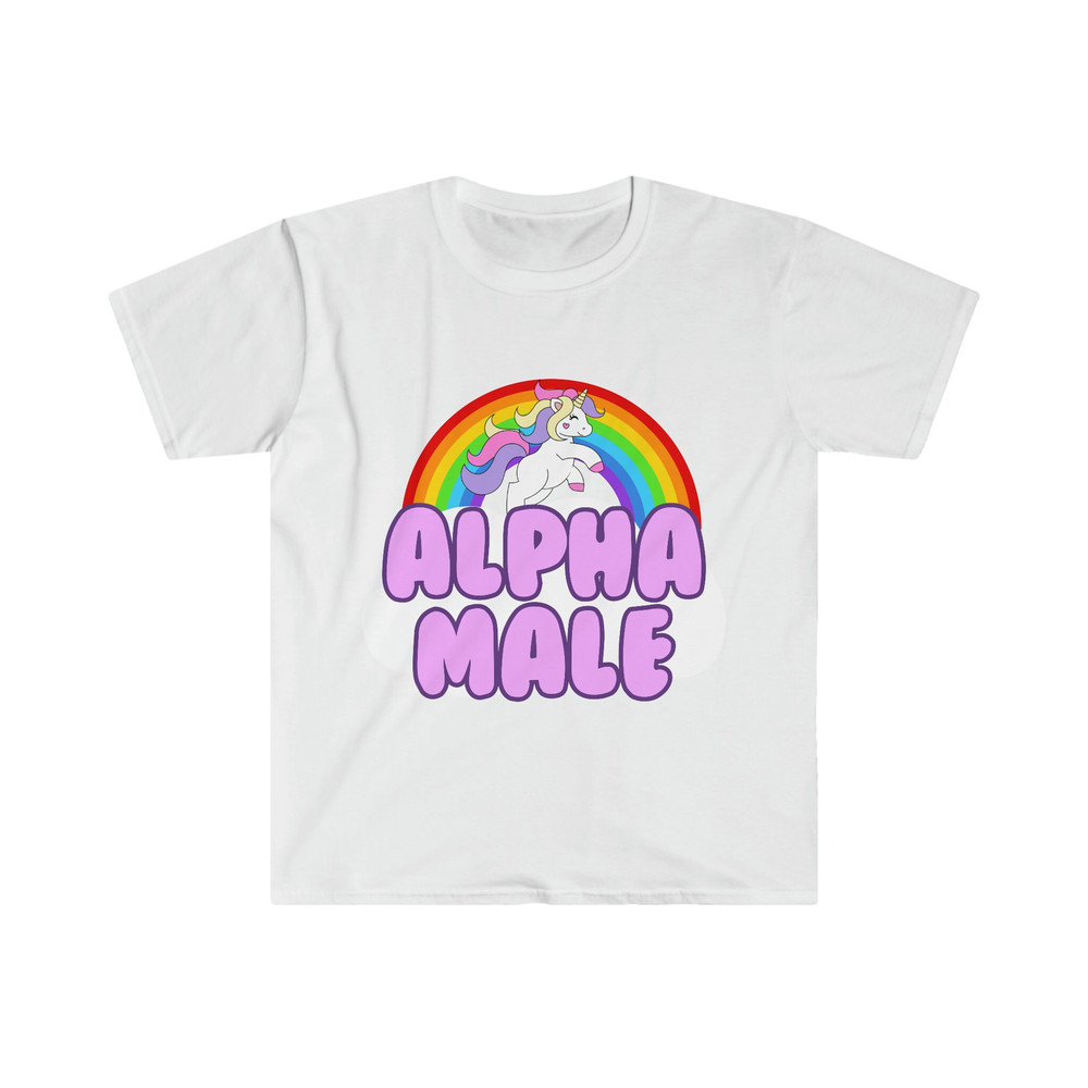 Funny Ironic TShirt, ALPHA MALE Unicorn Meme Tee, Gift Shirt for Weenies - 3.jpg