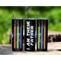 i am their father tumbler, custom kids name mug for dad, personalized names father's day gift, gifts for dad, dad tumble