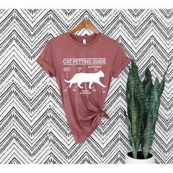 cat shirt, cat petting guide shirt, cat owner shirt, cute cat t-shirt, petting cat lover, cat lady funny shirts,funny m