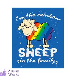 funny gay pride lgbt gay lesbian i am the rainbow sheep svg