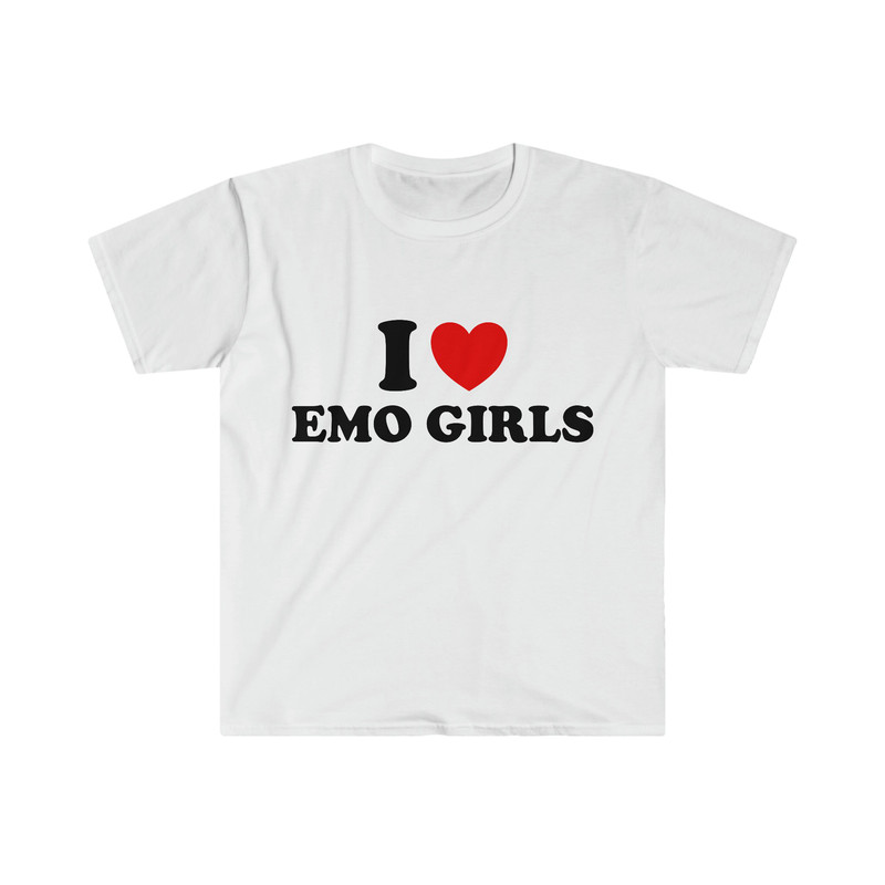 Funny Meme TShirt, I Heart Love Emo Girls Joke Tee, Gift Shirt - 1.jpg