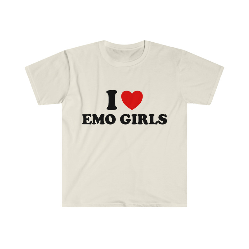 Funny Meme TShirt, I Heart Love Emo Girls Joke Tee, Gift Shirt - 4.jpg