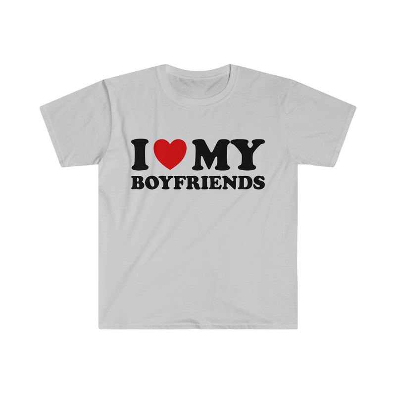 Funny Y2K Sassy TShirt, I Love Heart My BOYFRIENDS 2000's Style Meme Tee, Gift Shirt - 3.jpg