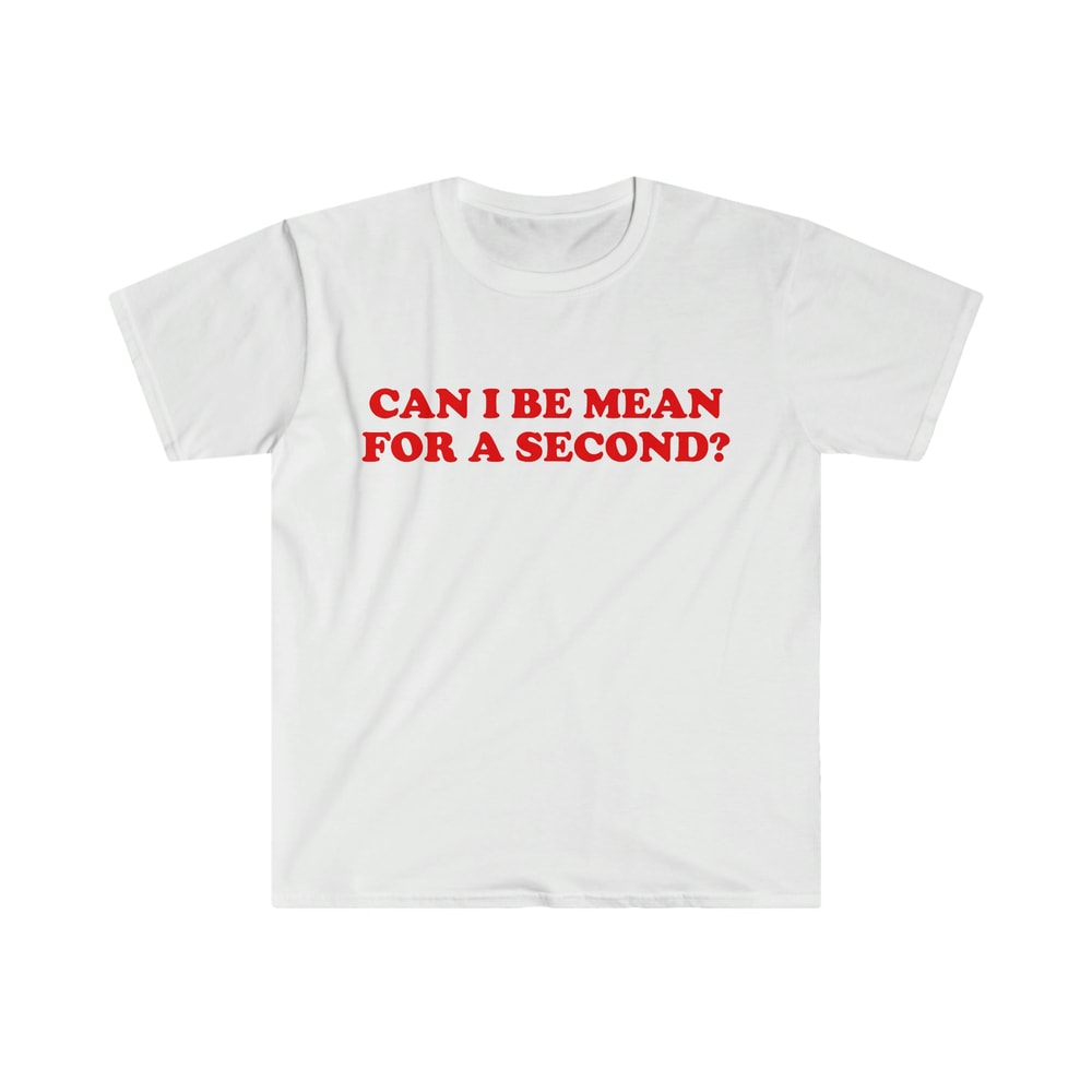 Funny Y2K TShirt, Can I Be Mean for a Second 2000's Style Meme Tee, Gift Shirt - 1.jpg