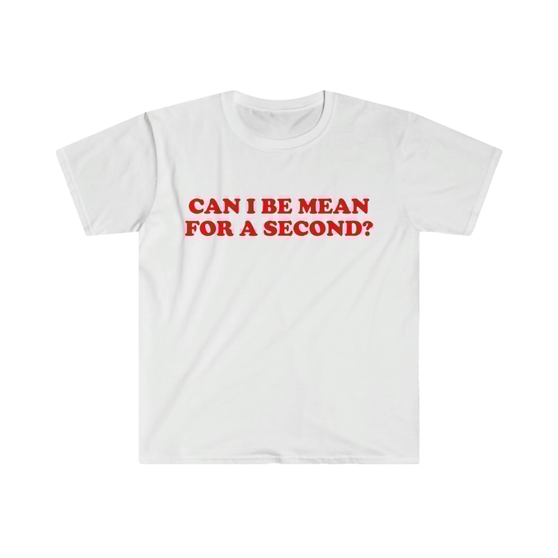 Funny Y2K TShirt, Can I Be Mean for a Second 2000's Style Meme Tee, Gift Shirt - 1.jpg