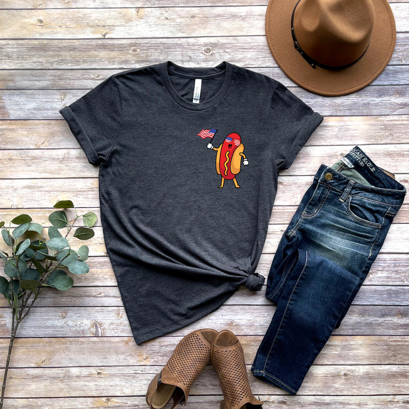 Hotdog 4th of July Shirt, You Look Like The 4th of July Shirt, Funny 4th of July Shirt, 4th Of July Party Matching Family Tee, American Flag - 2.jpg