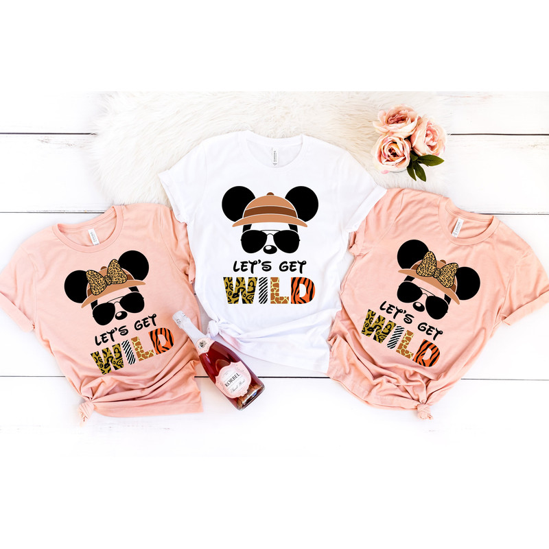 Let's Get Wild, Safari Zoo Shirt, Animal Kingdom Shirt, Family Vacation Shirt, Disney Safari Shirt, Disney Couple Shirts, Disney Trip Shirt - 1.jpg
