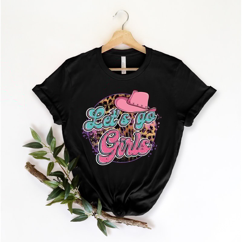 Let's Go Girls Graphic Tee, Let's Go Girls T-Shirt, Retro Graphic Tee, Gifts for Her, Gift, Bachelorette Bridal Party Shirts, Girls Trip - 1.jpg