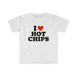 i heart love hot chips funny y2k 2000s celebrity inspired tee