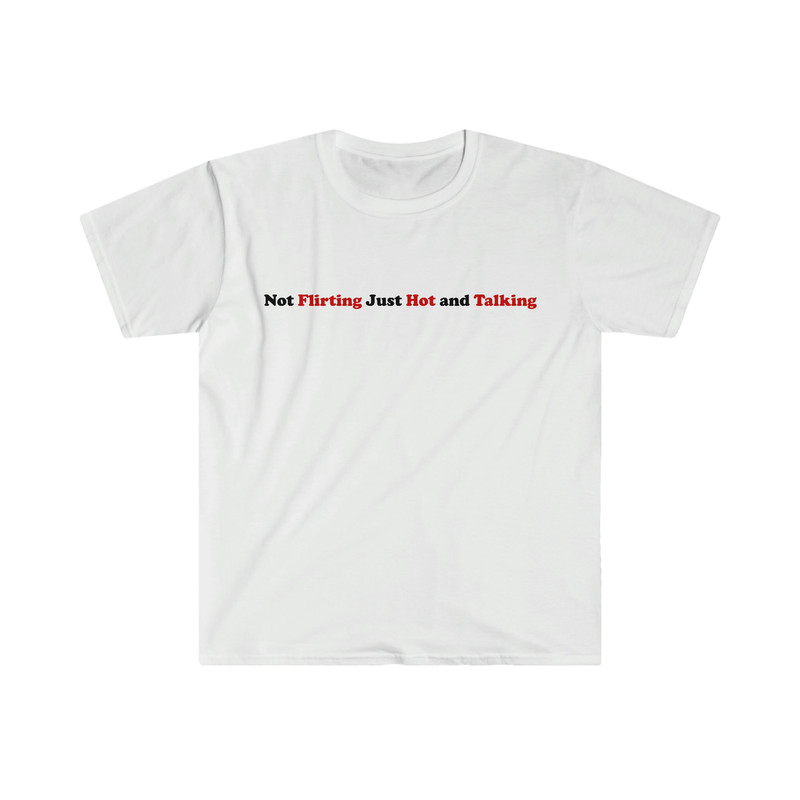 Not Flirting Just Hot and Talking Funny Sassy Y2K 2000's Inspired Meme Tee Shirt - 1.jpg
