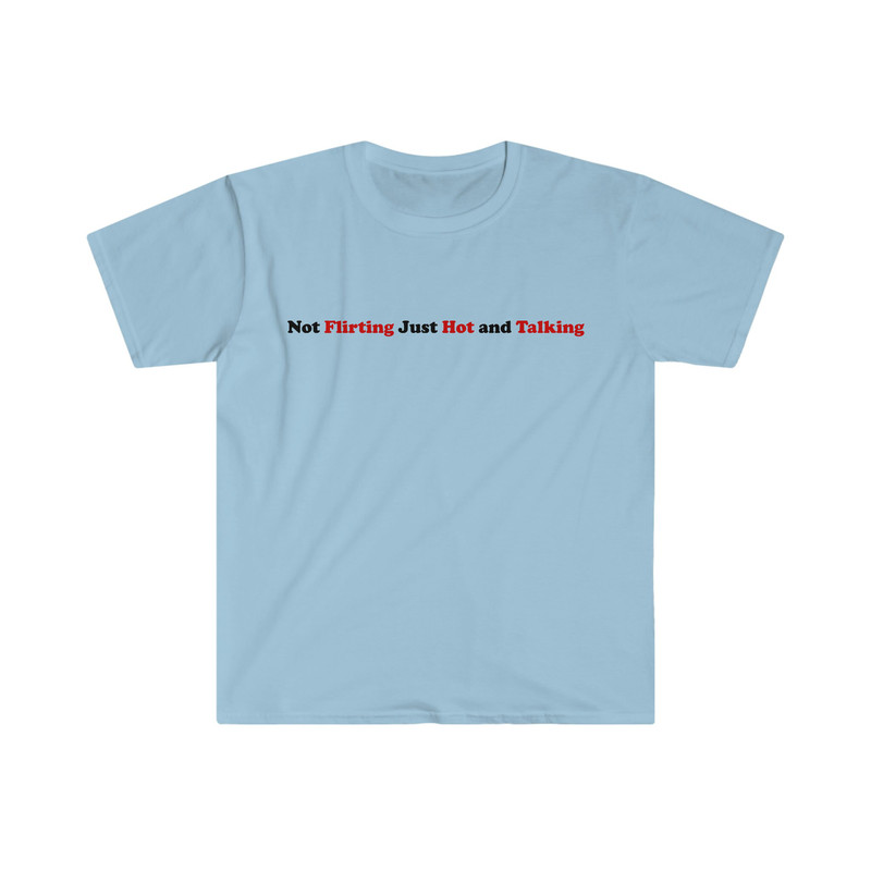 Not Flirting Just Hot and Talking Funny Sassy Y2K 2000's Inspired Meme Tee Shirt - 6.jpg