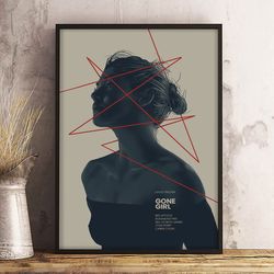 gone girl poster, gone girl wall art, movie home decor, gone girl decoration, movie print