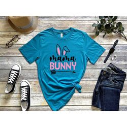 mama easter day t-shirt, mama bunny shirt,mini bunny shirt,pregnancy shirt, mom easter shirt, mom daughter easter shirt,