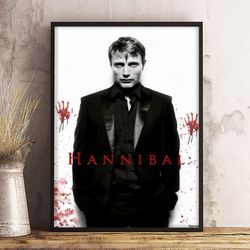 hannibal poster, hannibal wall art, movie home decor, hannibal decoration, movie print, movie poster