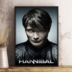 hannibal poster, hannibal wall art, movie home decor, movie print, movie poster, hannibal decoration