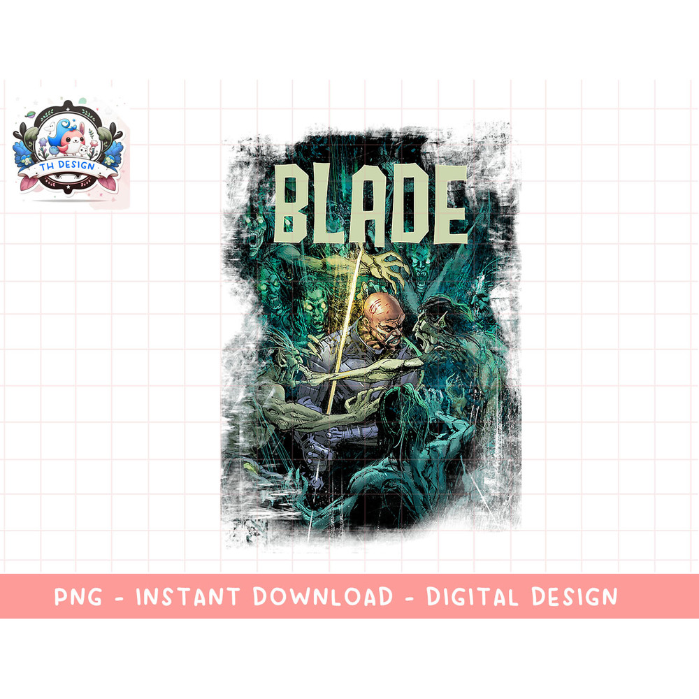 Marvel Blade Distressed Poster png, sublimation.jpg
