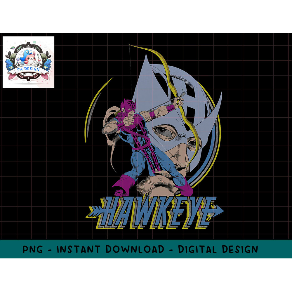 Marvel Comics Avengers Hawkeye Classic Ready Aim Fire png, sublimation.jpg