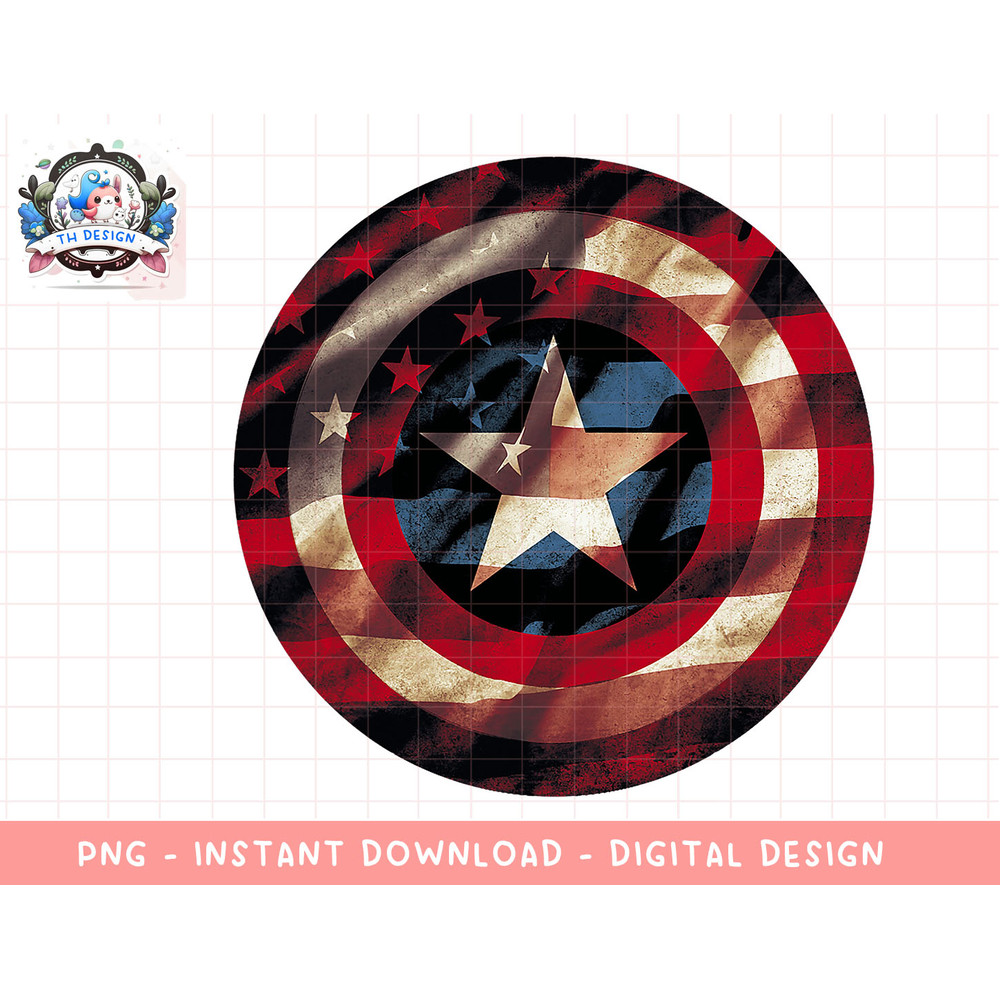 Marvel Comics Captain America Graphic Flag Fill Shield png, sublimation.jpg